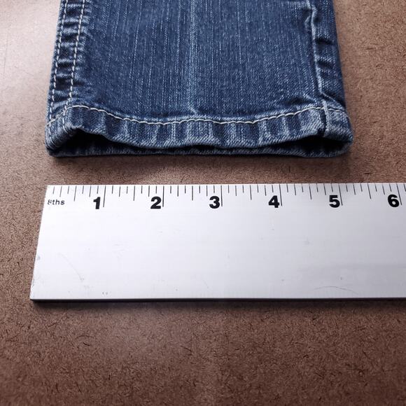 MEK Jeans Men 27x34 Md Blue Moscow Cigarette Straight Leg Embossed Pockets Retro - Picture 8 of 11